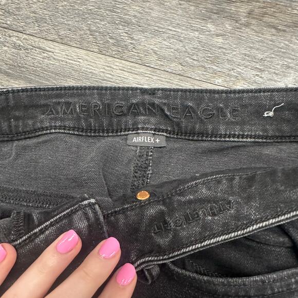 American Eagle AirFlex+ Black Men 32x29 Athletic Fit Stretch Tapered Denim Jeans - Picture 4 of 13